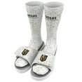 thumbnail image 1 of Men's ISlide White Vegas Golden Knights Speckle Socks & Slide Sandals Bundle, 1 of 1