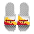 thumbnail image 1 of Men's ISlide x Mitchell & Ness  White Atlanta Hawks Paint Stripe Slide Sandals, 1 of 1