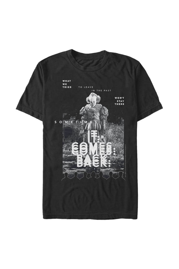 Men's IT Chapter Two Chapter Two Pennywise Glitch Graphic Tee Black X Large
