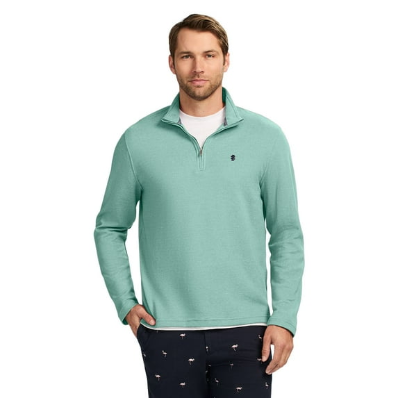 Men's IZOD 1/4-Zip Long Sleeve Sweatshirt Color: Beryl Green Size: XXL