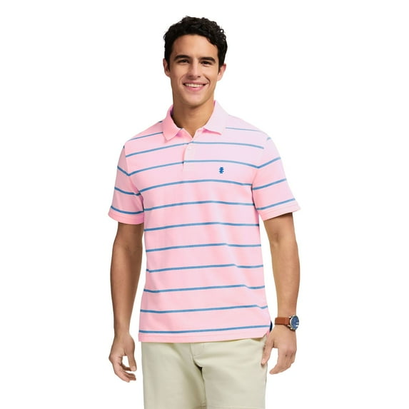 Men's IZOD Advantage Performance Short-Sleeve Striped Polo Shirt Color: Fairy Tale Size: S