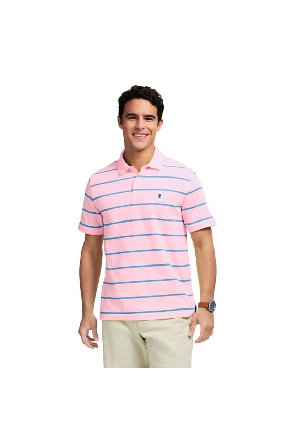 Men's IZOD Advantage Performance Short-Sleeve Striped Polo Shirt Color: Fairy Tale Size: XXL