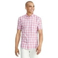 thumbnail image 1 of Men's IZOD Classic Breeze Plaid Short Sleeve Button-Down Shirt Color: Wild Rose Plaid Size: M, 1 of 5