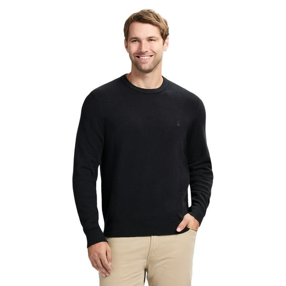 Men's IZOD Classic Crewneck Sweater Color: Black Size: L