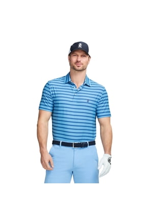 Men's IZOD Golf Swingflex Elite Short Sleeve Polo Shirt Color: Regatta Stripe Size: XXL