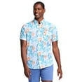 thumbnail image 1 of Men's IZOD Saltwater Dockside Chambray Short Sleeve Button-Down Shirt Color: White Palm Size: M, 1 of 4