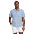 thumbnail image 1 of Men's IZOD Sunshield Performance Short Sleeve Button Down Shirt Color: Twilight Blue Size: L, 1 of 4