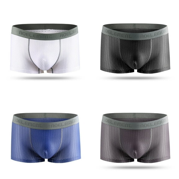 Men's Ice Mesh Hole Boxer Briefs - Breathable, Stylish & Comfortable - 2PC Pack
