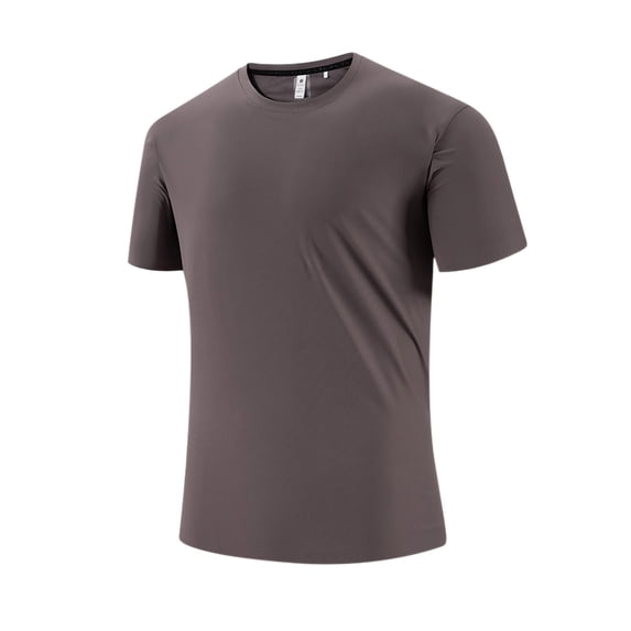 Men's Ice Silk Athletic T-Shirt - Active Performance Stretch Sports Tee - Breathable Quick Dry Top