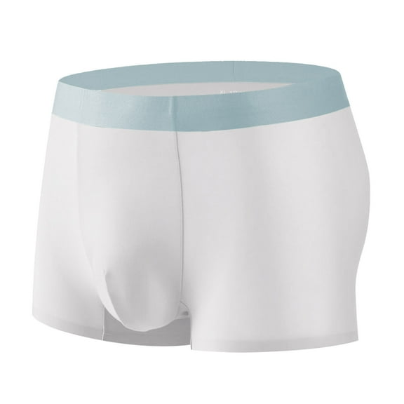 Men's Ice Silk Boxer Briefs Seamless Breathable Trunks Lightweight Tag-Free Underwear Soft Comfortable Close Fitting Thin Underpants