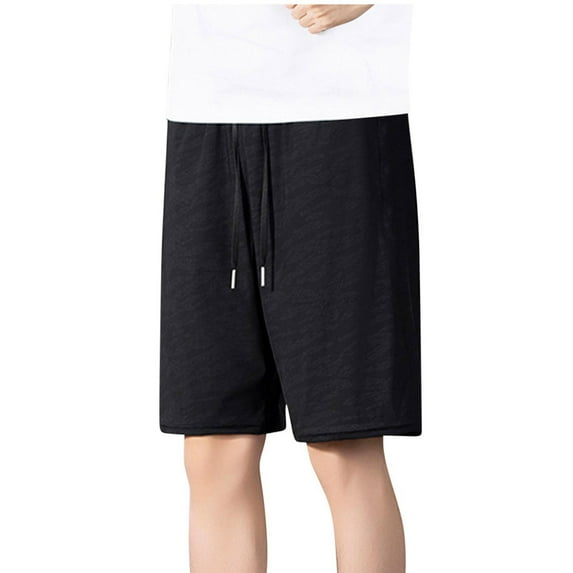 Men's Ice Silk Breathable Basketball Shorts Camouflage Outdoor Athletic Shorts Drawstring Casual Shorts