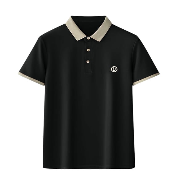 Men's Ice Silk Business Shirt Anti-Wrinkle Quick-Drying Solid Tee Short Sleeve Lightweight Casual Work Tops
