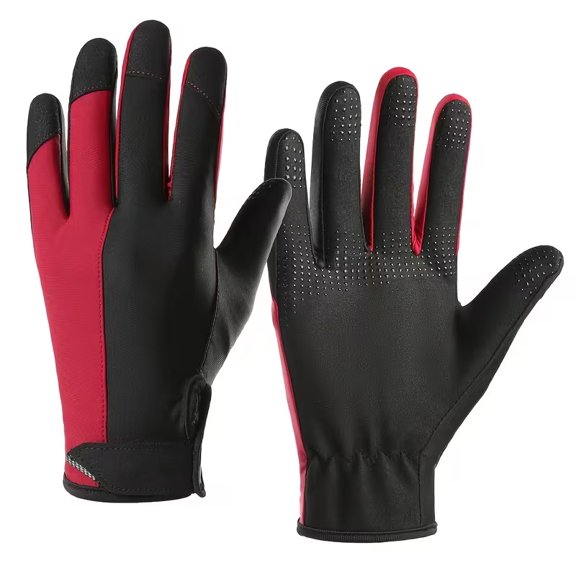 Men's Ice Silk Cool Outdoor Gloves Breathable Full-Finger for Cycling Hiking