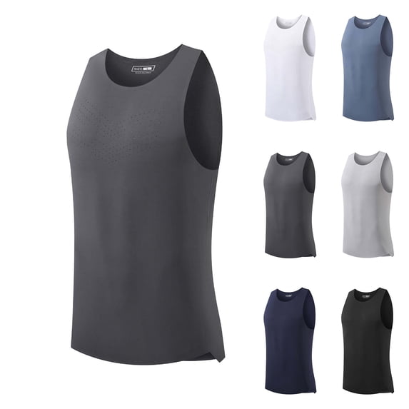 Men's Ice Silk Cooling T-Shirt Short Sleeve Solid Color Seamless Quick Dry Fabric Casual Daily Top for Summer Gym Workout Travel Beach Vacation Outfits | AESTIVO,White L