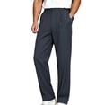 thumbnail image 1 of Men's Ice Silk Dress Pants Summer Wide Leg Straight Loose Casual Business, 1 of 5