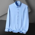 thumbnail image 1 of Men's Ice Silk Long-sleeved Shirt: Business High-end, No Ironing, 1 of 13