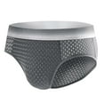 thumbnail image 1 of Men's Ice Silk Mesh Breathable Underwear Low Waist Fitting Panties Solid Color Sexy Triangle Brief, 1 of 5