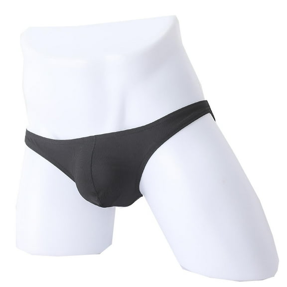 Men's Ice Silk Micro Mesh Briefs - Ultra-Light Breathable Low Rise Night & Sports Underwear, Soft Stretch Triangle Panties