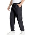 thumbnail image 1 of Men’s Ice Silk Pants, Four Way Stretch Outdoor Workwear Joggers with Multi Pockets, Elastic Waist Drawstring Breathable Quick Dry Sweatpants for Hiking, Travel, Gym and Daily Wear, 1 of 6