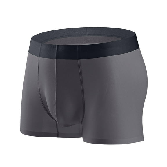 Men's Ice Silk Pouch Boxer Briefs Mesh Seamless Underwear Bulge Enhancing Balls Hammock Trunks Boy Short