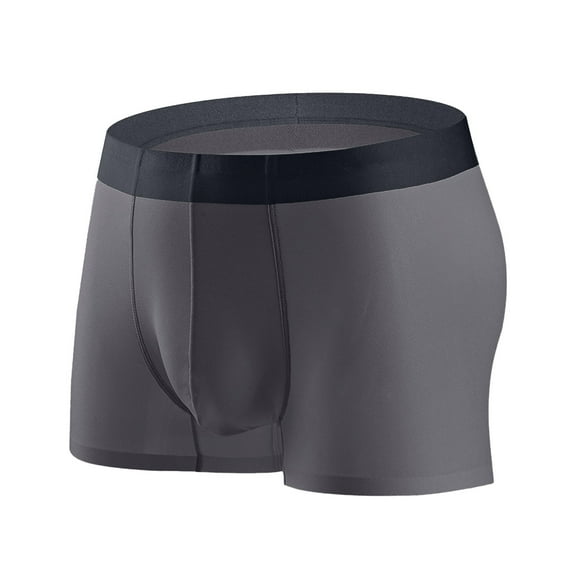 Men's Ice Silk Pouch Boxer Briefs Mesh Seamless Underwear Bulge Enhancing Balls Hammock Trunks Boy Short