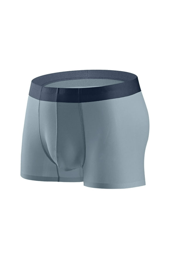 Men's Ice Silk Pouch Boxer Briefs Mesh Seamless Underwear Bulge Enhancing Balls Hammock Trunks Boy Short