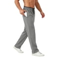 thumbnail image 1 of Men's Ice Silk Quick Dry Running Pants with Pockets, Breathable Lightweight Athletic Trousers, Elastic Waist Casual Sweatpants, Comfy Sportswear for Gym and Outdoor Activities, 1 of 6