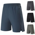 thumbnail image 1 of Men's Ice Silk Quick Dry Sports Shorts, Running Joggers, Athletic Pants, Elastic Waist Breathable, Gym Workout Casual, Outdoor Performance | AESTIVO,Blue L, 1 of 7