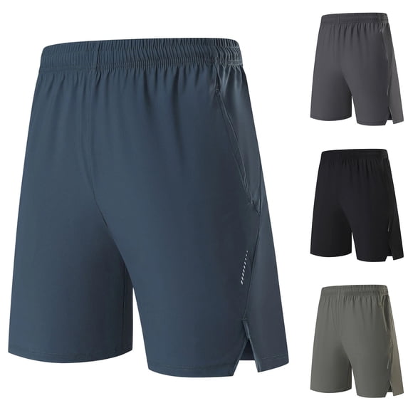 Men's Ice Silk Quick Dry Sports Shorts, Running Joggers, Athletic Pants, Elastic Waist Breathable, Gym Workout Casual, Outdoor Performance | AESTIVO,Blue L