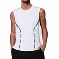 thumbnail image 1 of Men's Ice Silk Sleeveless Tank Top - Mesh Athletic Vest - Quick-Drying - Loose Fit - Oversized Sizes - Summer Casual & Workout, 1 of 5