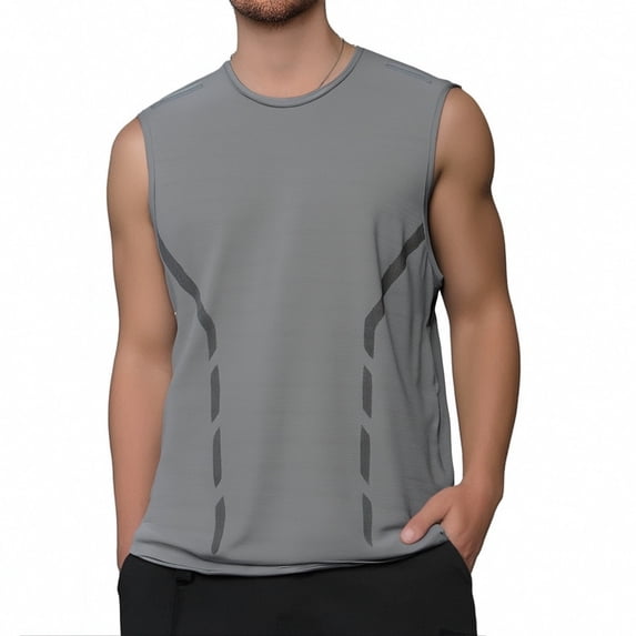 Men's Ice Silk Sleeveless Tank Top - Mesh Athletic Vest - Quick-Drying - Loose Fit - Oversized Sizes - Summer Casual & Workout