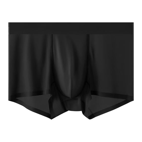 Men's Ice Silk Stretch Mid Rise Comfortable Natural Silk Liner Crotch Briefs