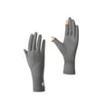 thumbnail image 1 of Men's Ice Silk Sun Protection Gloves With Non-Slip Palm For Delivery Riding And Fishing Featuring UV Blocking And Breathable Material Suitable For Summer Outdoor Activities(Gray), 1 of 5
