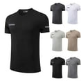 thumbnail image 1 of Men's Ice Silk T-Shirt Quick Dry Breathable Seamless Short Sleeve Crewneck Solid Color Moisture Wicking UPF 50+ Summer Casual Daily Gym Workout Active | Zenithor,White XL, 1 of 5