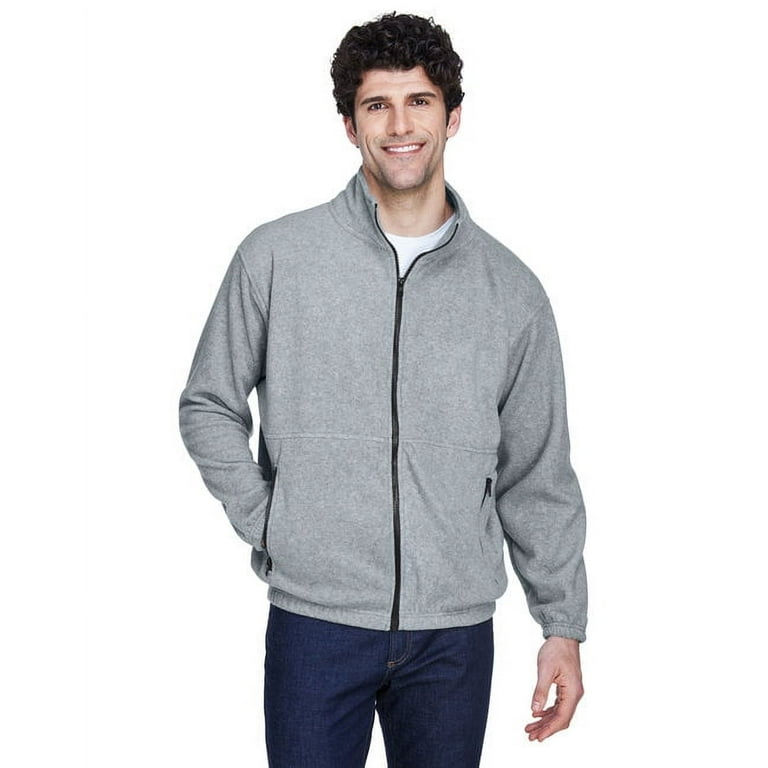 Men s Iceberg Fleece Full Zip Jacket GREY HEATHER 6XL
