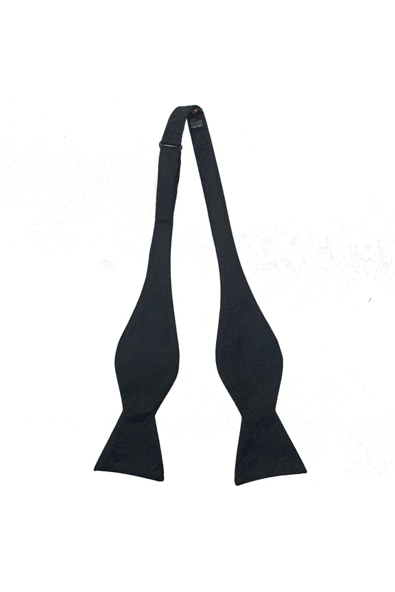 Men’s Imperial Black Formal Satin Self-Tie Bow Tie in a Variety of Colors by Spencer J’s Signature Satin Collection