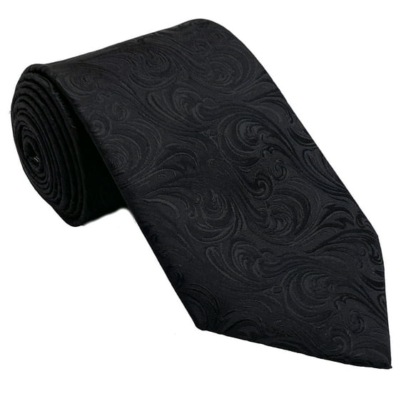 Men’s Imperial Black Formal Satin Self-Tie Necktie in a Variety of Colors by Spencer J’s Signature Satin Collection