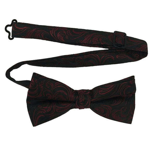 Men’s Imperial Burgundy Formal Satin Pre-Tied Bow Tie in a Variety of Colors by Spencer J’s Signature Satin Collection