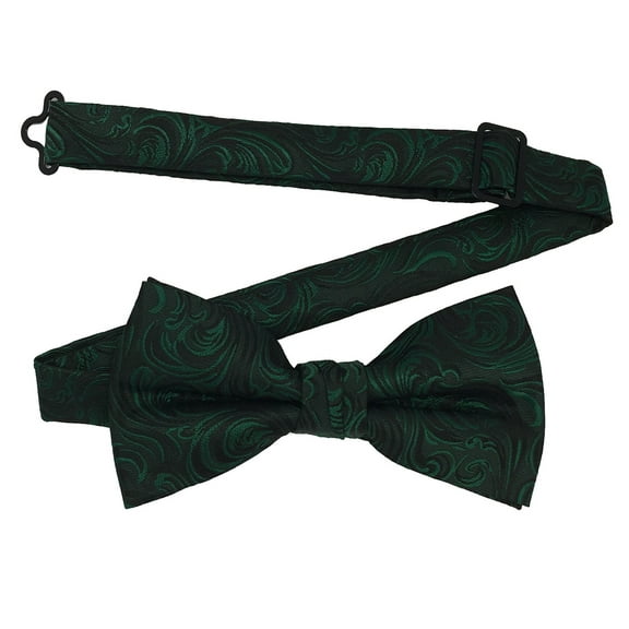 Men’s Imperial Emerald Formal Satin Pre-Tied Bow Tie in a Variety of Colors by Spencer J’s Signature Satin Collection