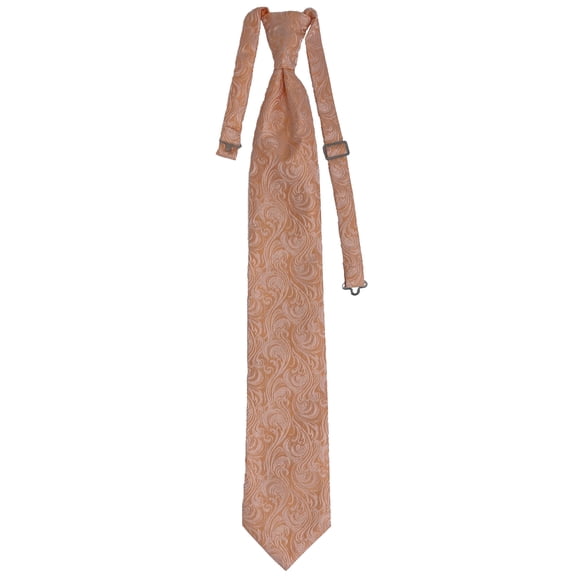 Men’s Imperial Peach Formal Satin Pre-Tied Necktie Tie in a Variety of Colors by Spencer J’s Signature Satin Collection