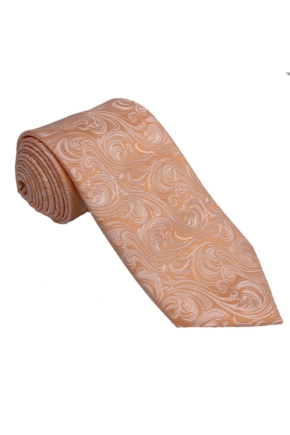 Men’s Imperial Peach Formal Satin Self-Tie Necktie in a Variety of Colors by Spencer J’s Signature Satin Collection