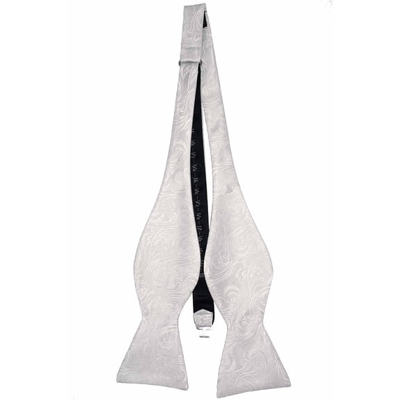 Men’s Imperial White Formal Satin Self-Tie Bow Tie in a Variety of Colors by Spencer J’s Signature Satin Collection