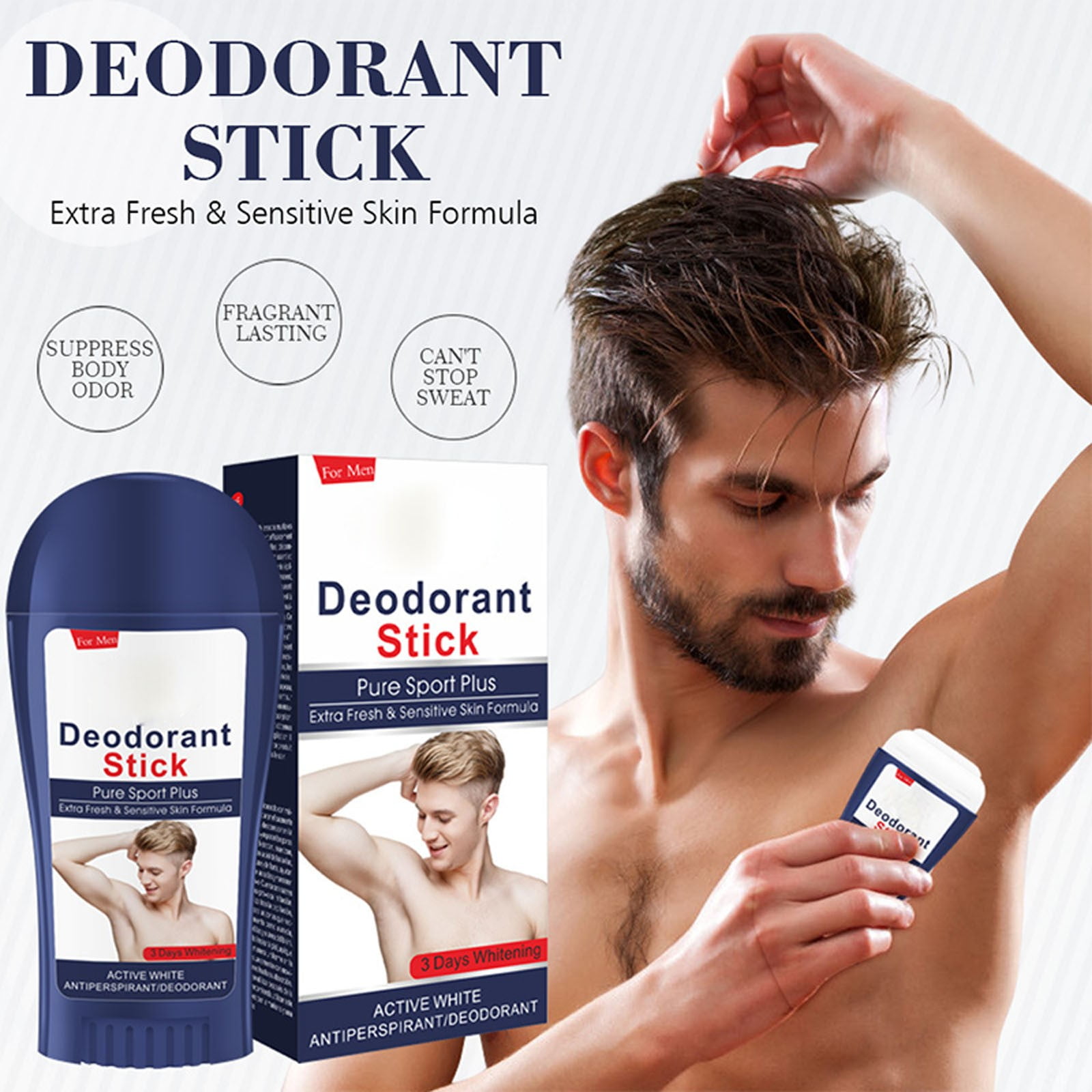 Men's Incense Stick Armpit Body Antiperspirant Stick Extra Fresh