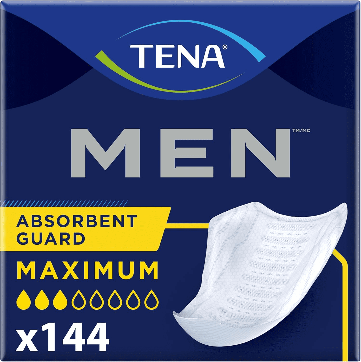 Men's Incontinence Guards Maximum Absorbency 144 Count Adult Bladder Control