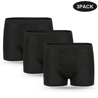 3-Pack Men's Incontinence Underwear Cotton Regular Absorbency Reusable  Washable Urinary Incontinence Briefs 150ml pad … (Large, Black)