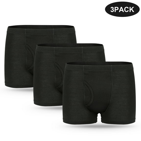 Men's Incontinence Underwear Washable Bladder Control Boxer Briefs,3-Pack