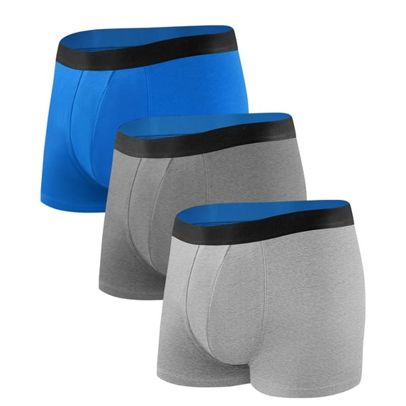 Men's Incontinence Underwear, Washable Reusable Leakproof Protection Cotton Boxer Briefs 100 ML Absorbency 3 Pack (Multicolor01, Medium)