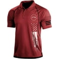 thumbnail image 1 of Men's Independence Day American Flag Prin Short Sleeve Polo Shirt(S-5XL), 1 of 8