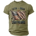 thumbnail image 1 of Men's Independence Day Graphic Tee 250th Anniversary USA Shirt Patriotic Flag Casual T Shirt, 1 of 4