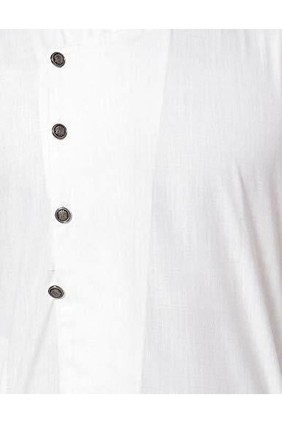 Men's Indian Linen Bollywood Achkan Pathani Kurta Style Pajama Set